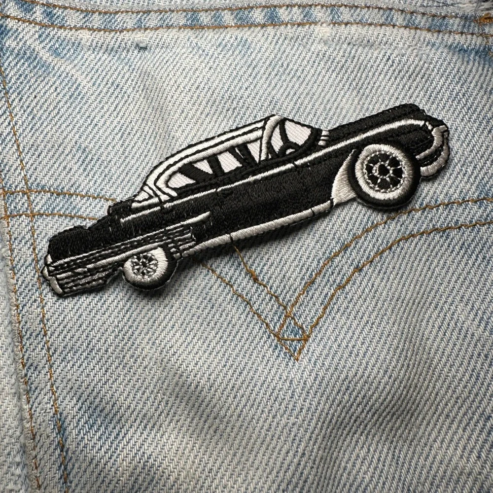 50's Cadillac Car Patch Embroidered Patch, Iron On Sew On Applique, Vintage Auto